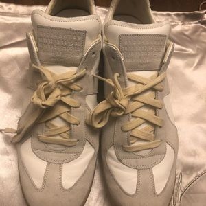 Madison Margiela Replica White Calfskin Sneakers
